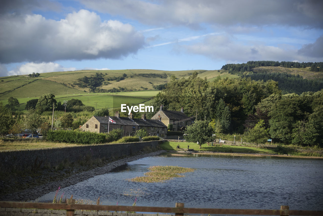 SCENIC VIEW OF RIVER WITH CLOUDY SKY IN BACKGROUND