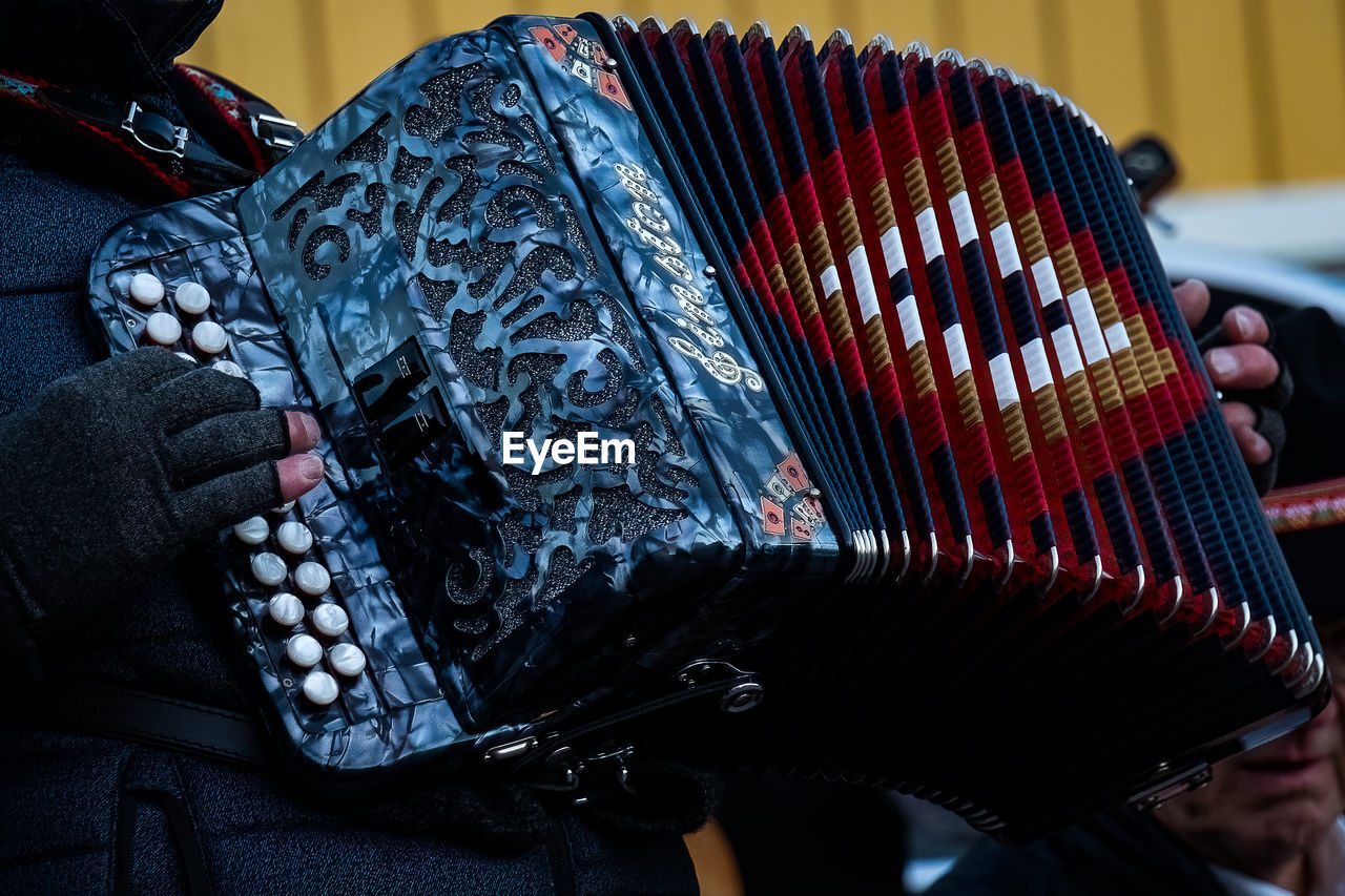 The accordion is widely spread across the world because of the waves of immigration from europe.