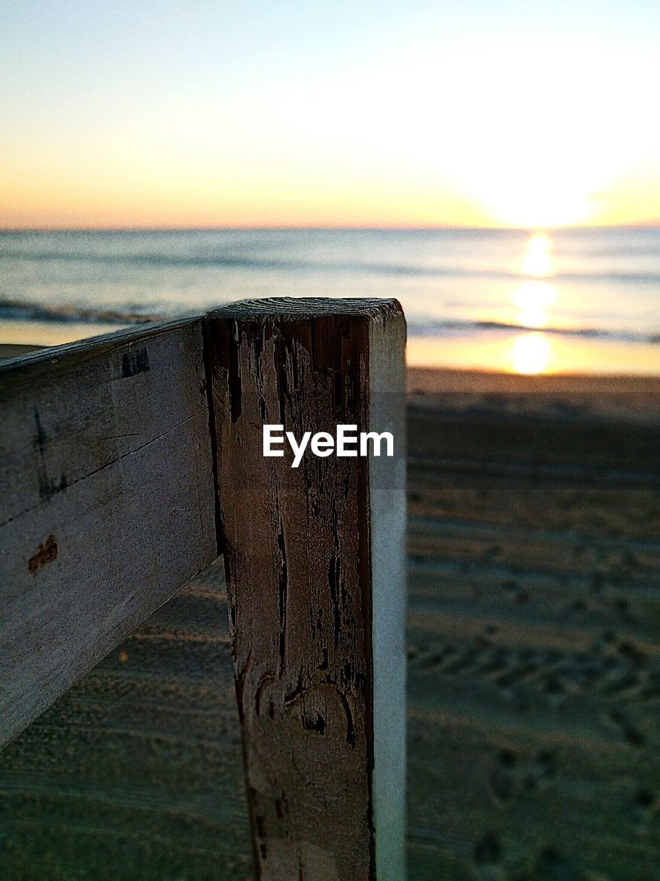 VIEW OF BEACH AT SUNSET