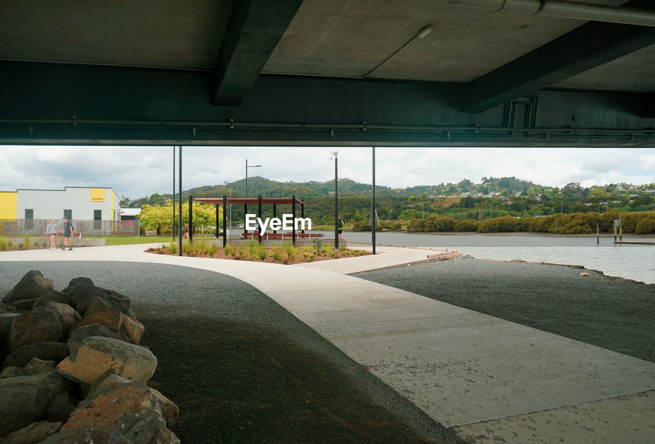 The view around te matau a pohe bridge in whangarei city, new zealand.