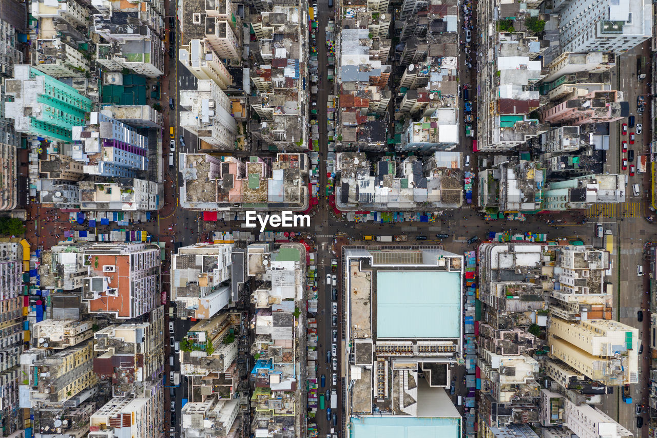 Aerial view of buildings in city