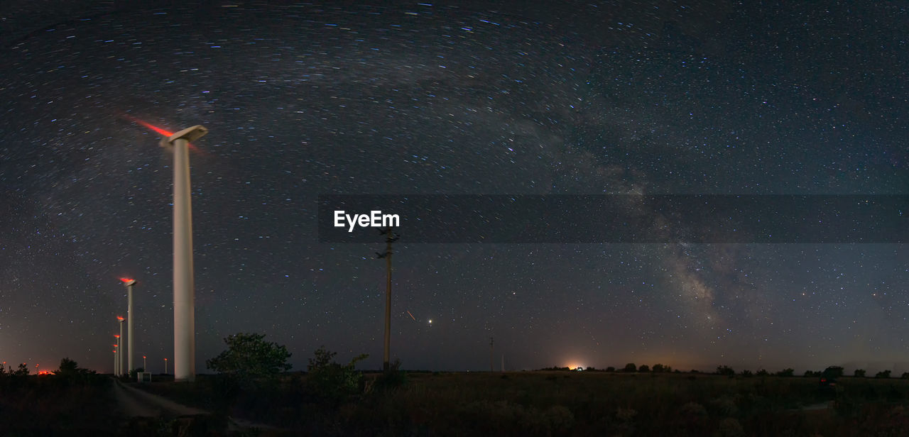 Low angle view of stars in sky at night