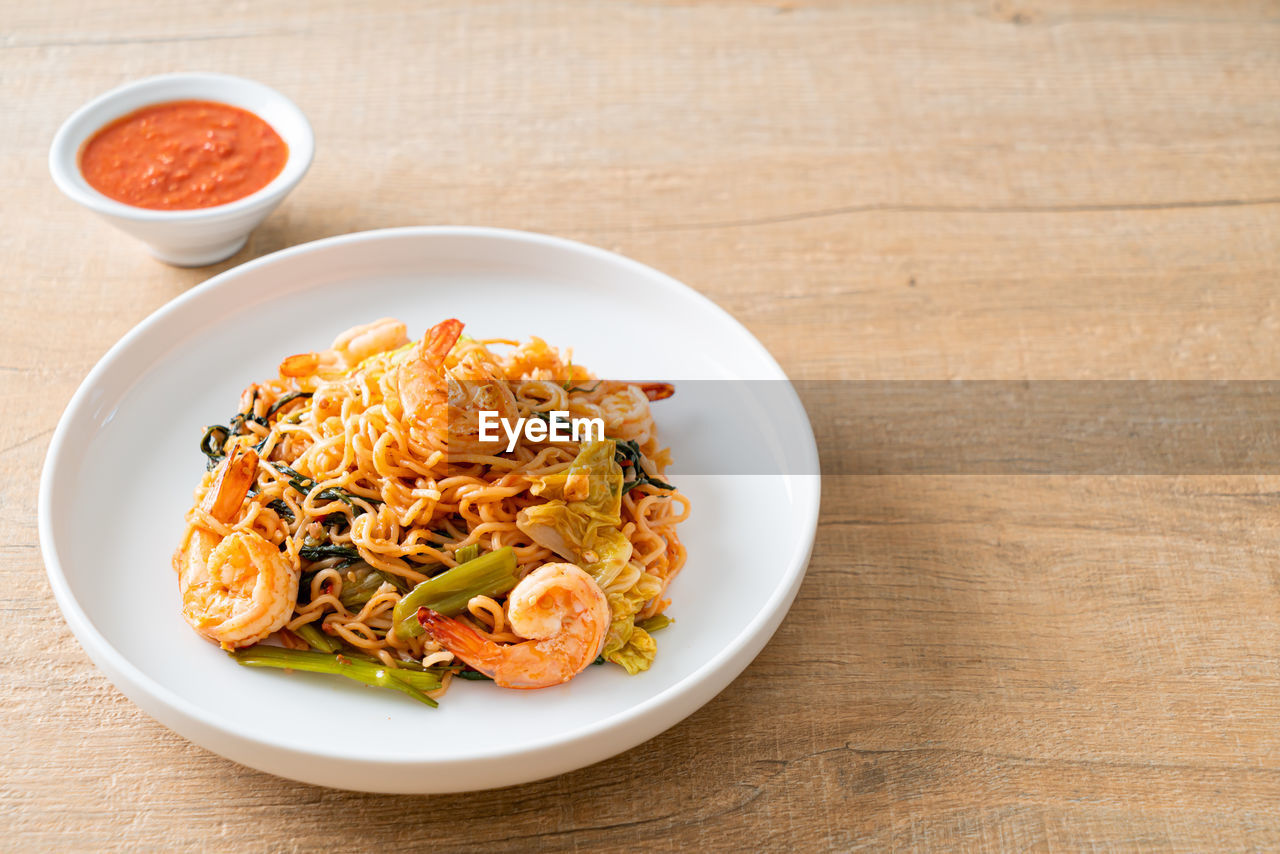 close-up of food in plate on table