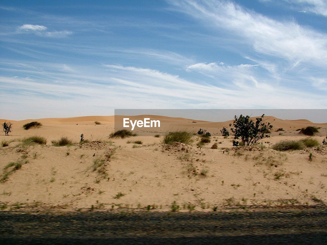 Scenic view of desert against sky