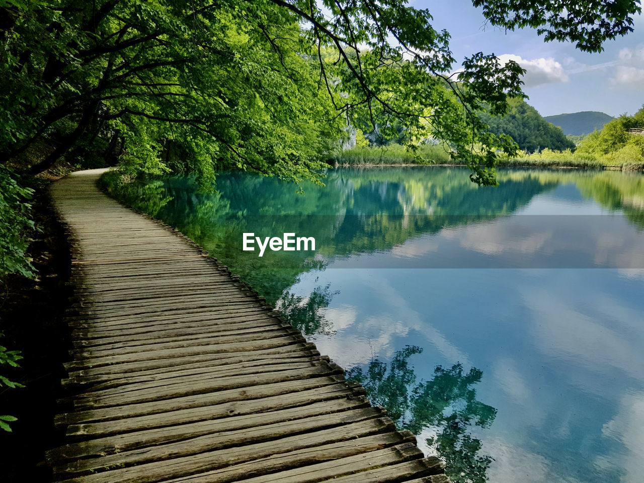 Plitvice blue lake in croatia