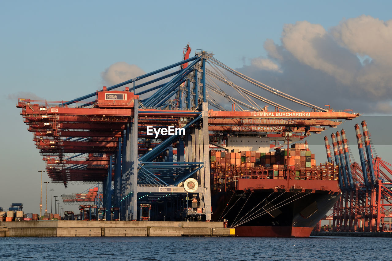 COMMERCIAL DOCK AGAINST SKY