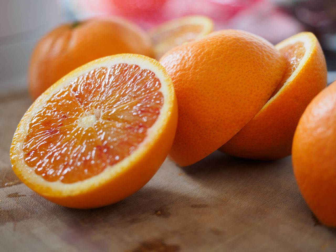 Close-up of orange on table