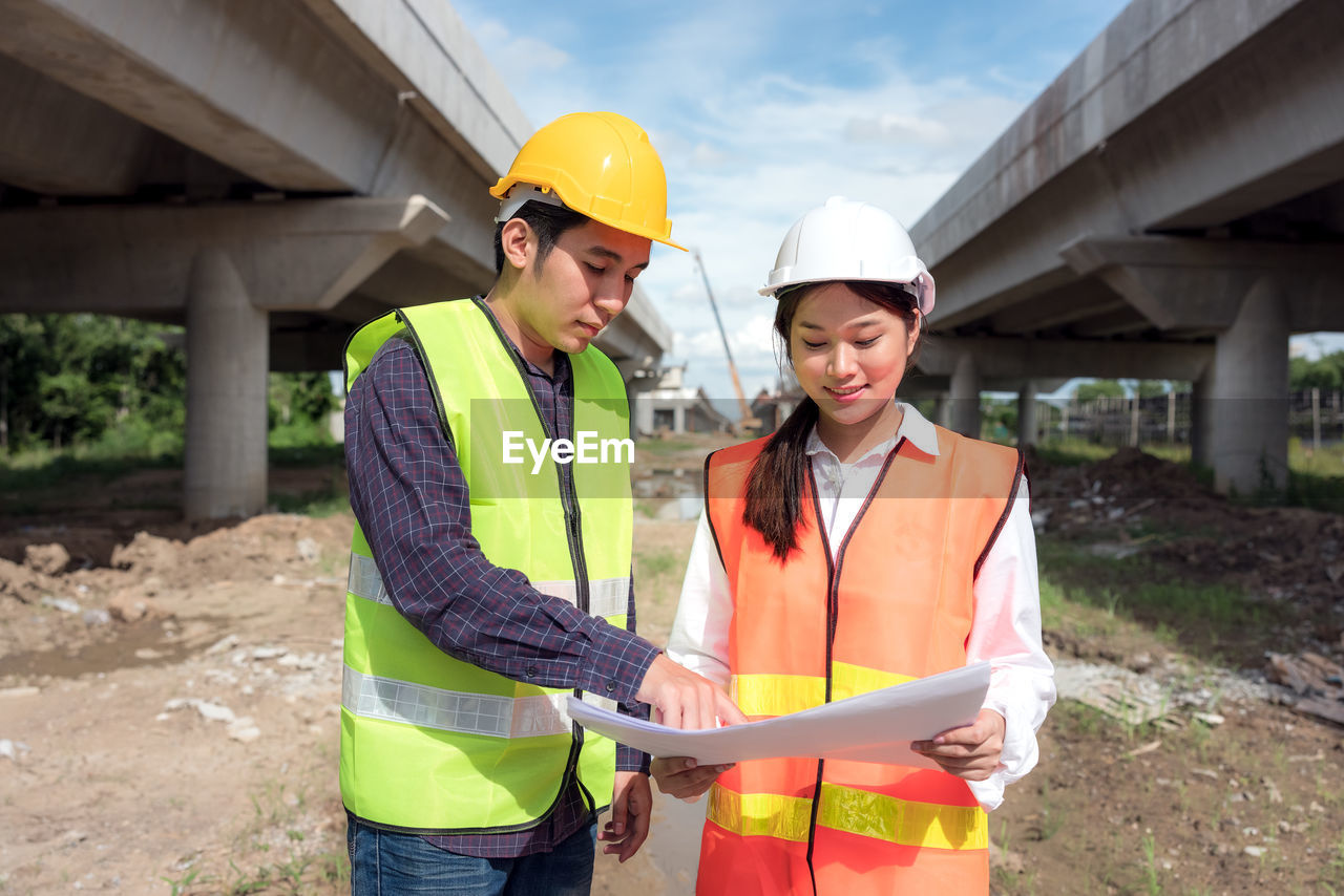 Man working at construction site