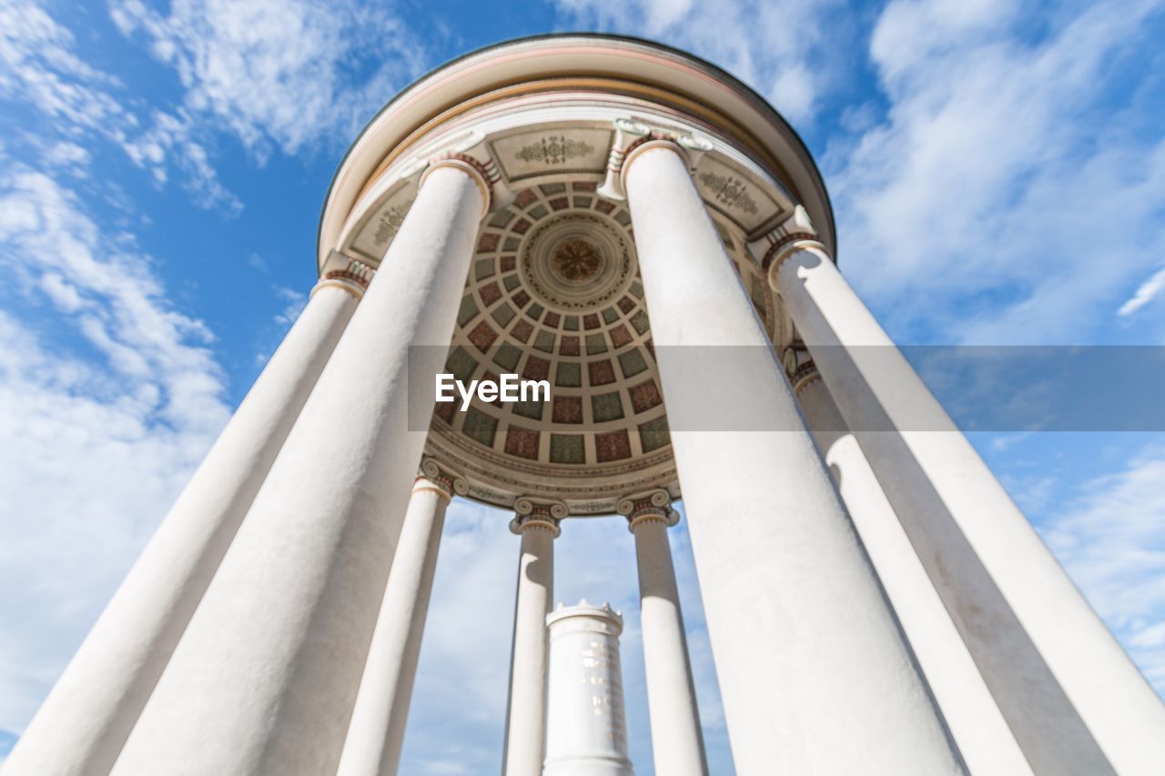 Low angle view of building against sky