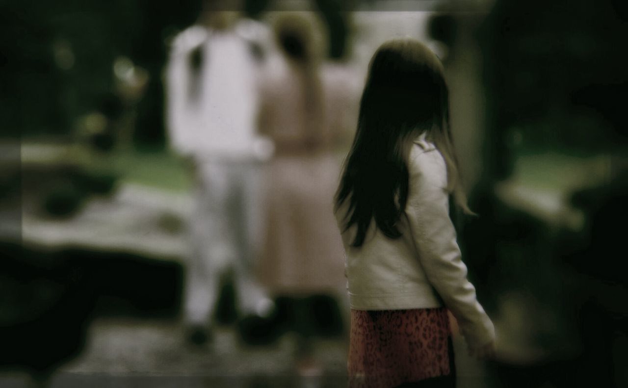 Girl standing in park