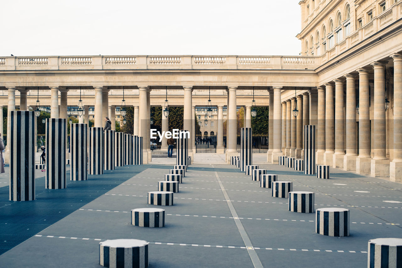 Art installation of columns in the courtyard of palais royal