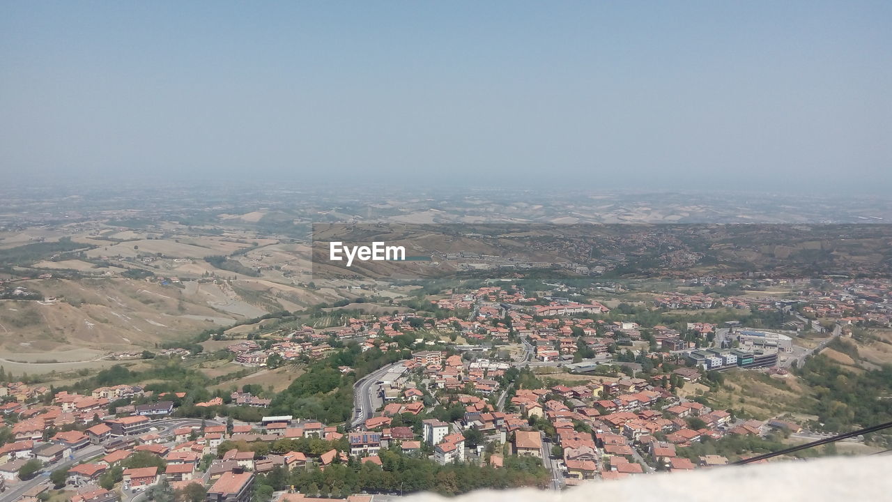 AERIAL VIEW OF LANDSCAPE AGAINST SKY