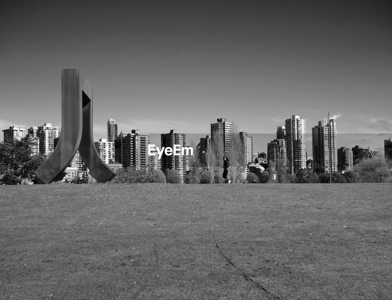 City skyline against clear sky