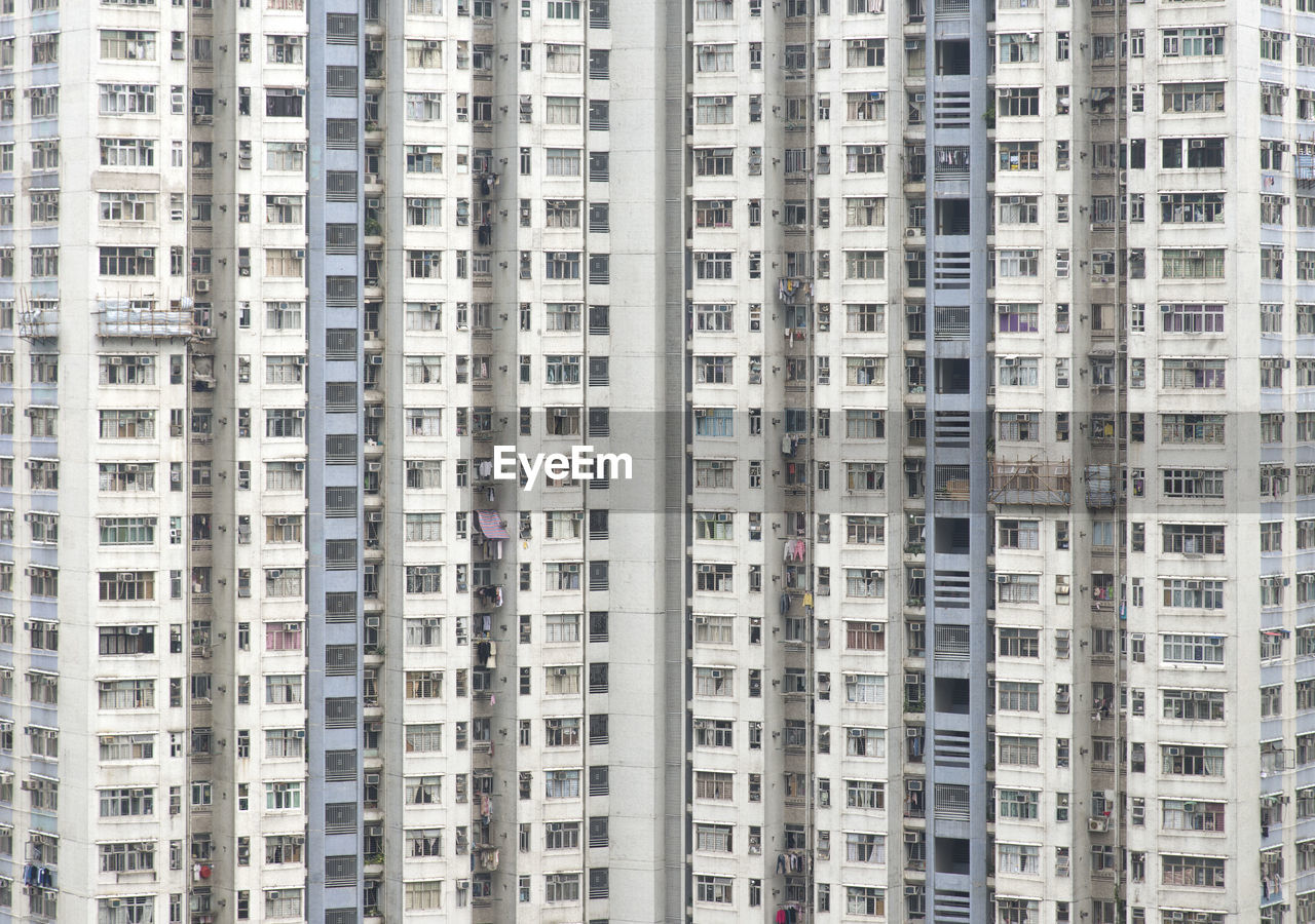 Full frame shot of residential buildings in city