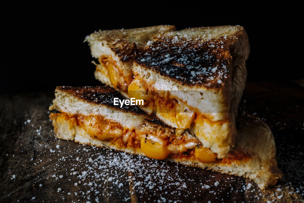 Close-up of grilled cheese sandwich