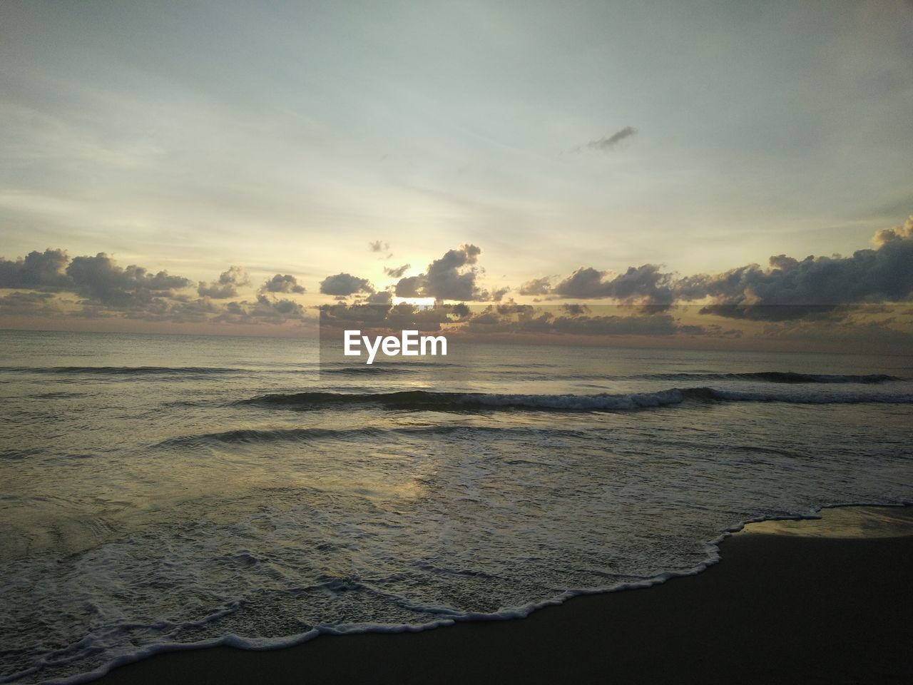 SCENIC VIEW OF BEACH DURING SUNSET