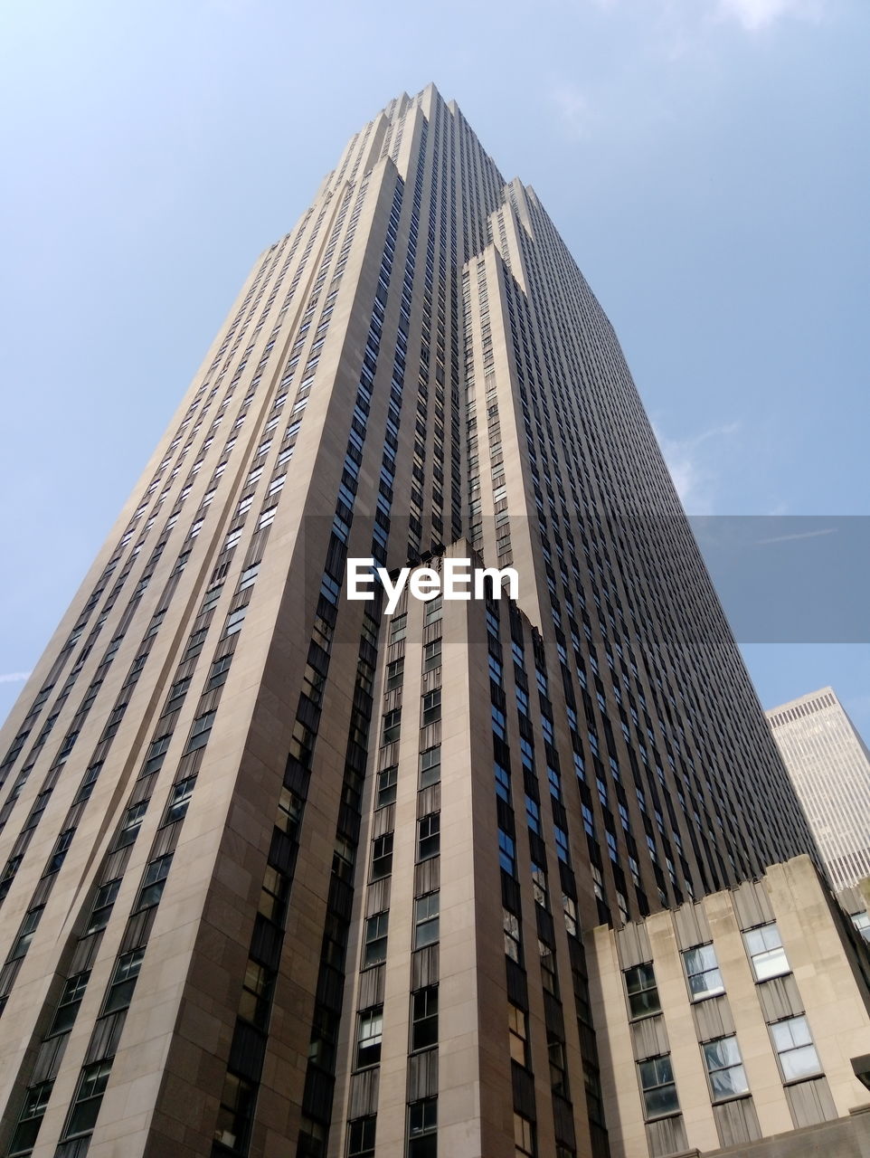 Low angle view of modern buildings against sky