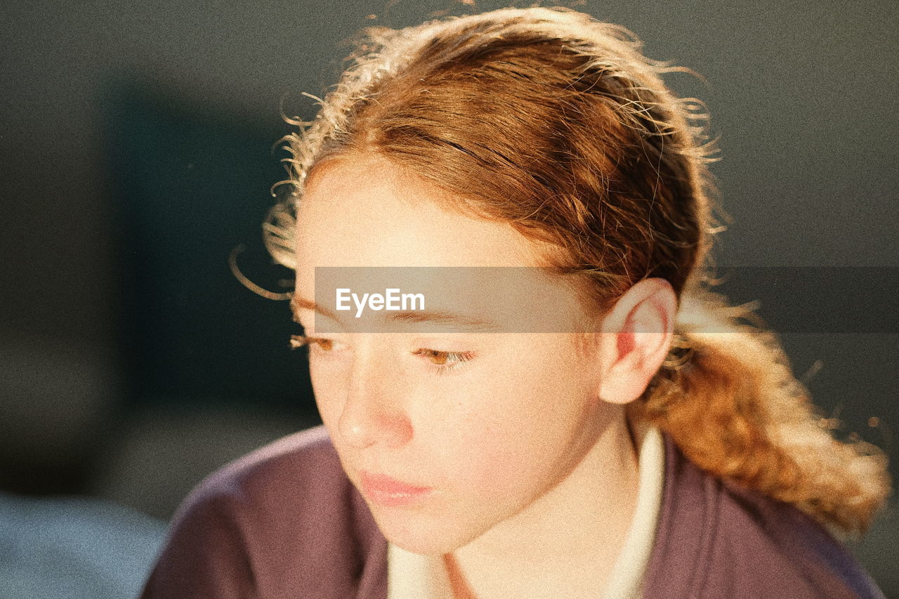 CLOSE-UP PORTRAIT OF GIRL WITH EYES