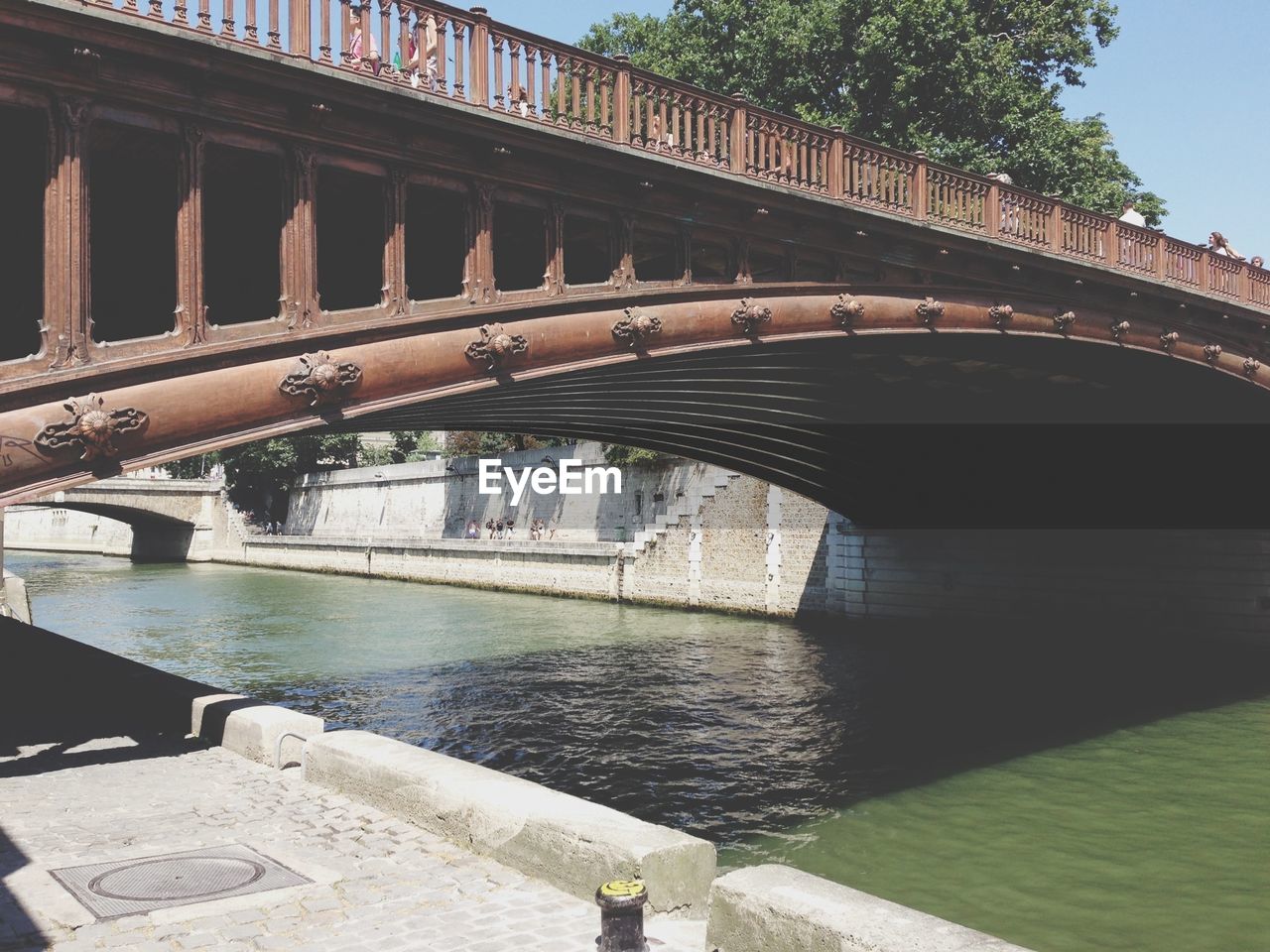 Low angle view of bridge on river