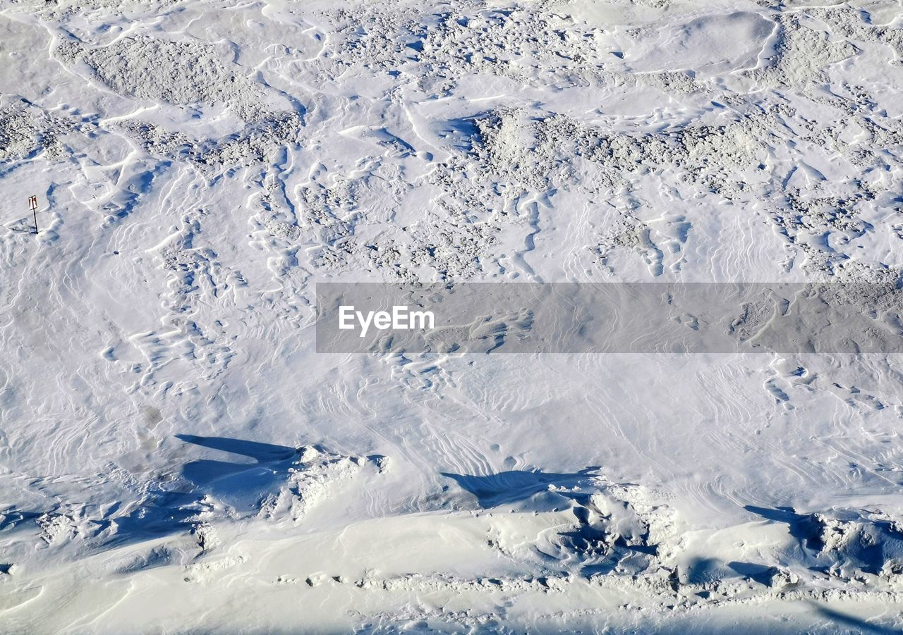 Full frame shot of snow covered landscape