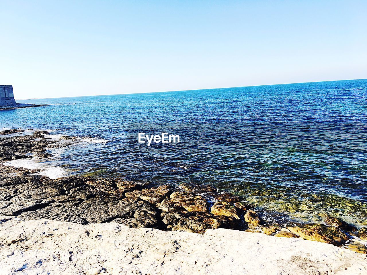 SCENIC VIEW OF BEACH AGAINST CLEAR SKY