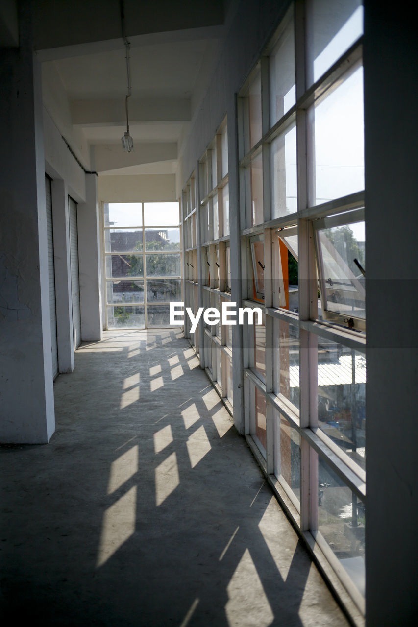 Empty corridor of building