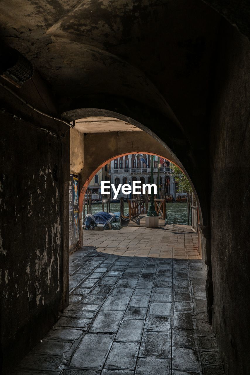 Canal seen through arch