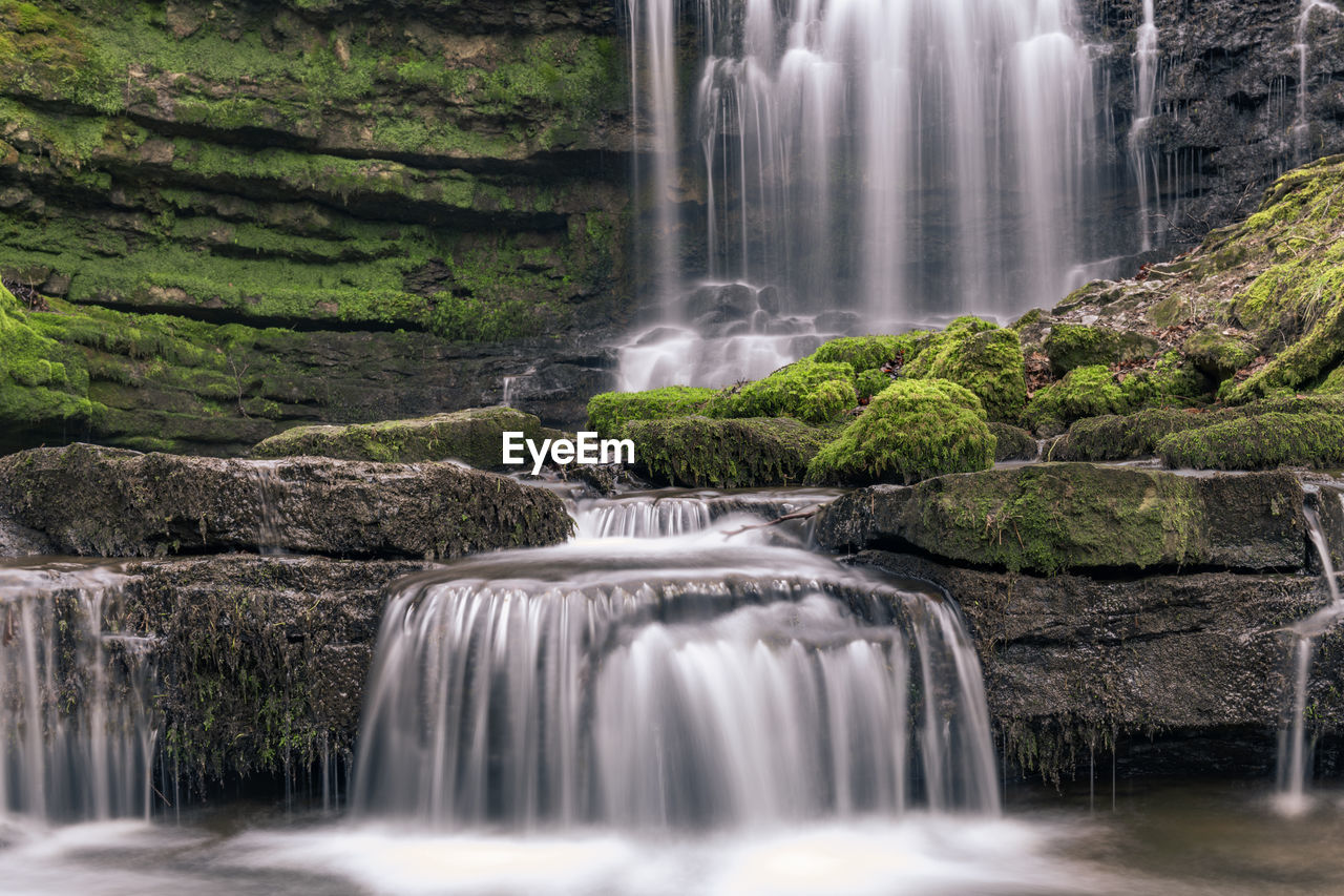 Scaleber force is a 40 foot waterfall near settle in yorkshire, uk