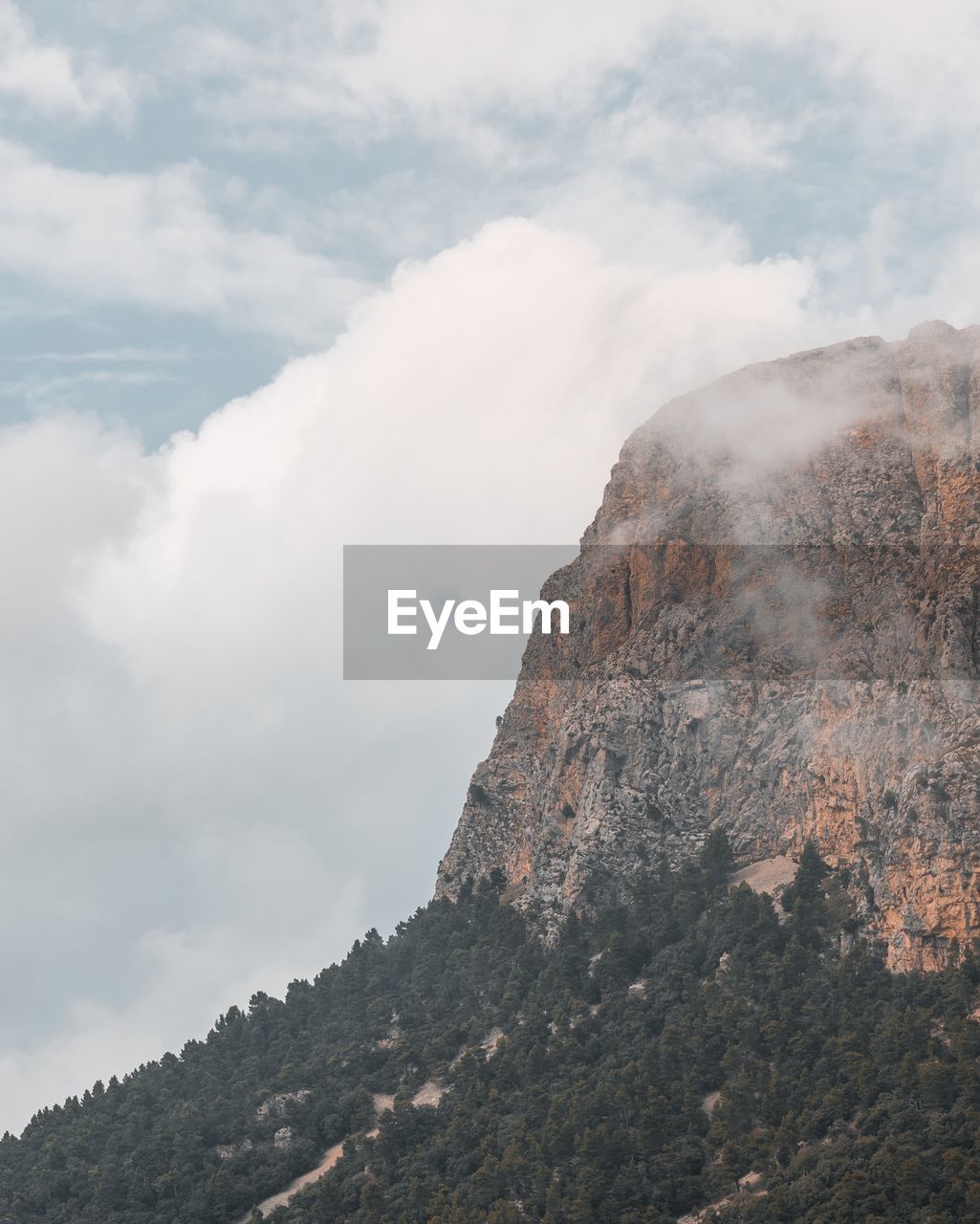 Low angle view of mountain against sky