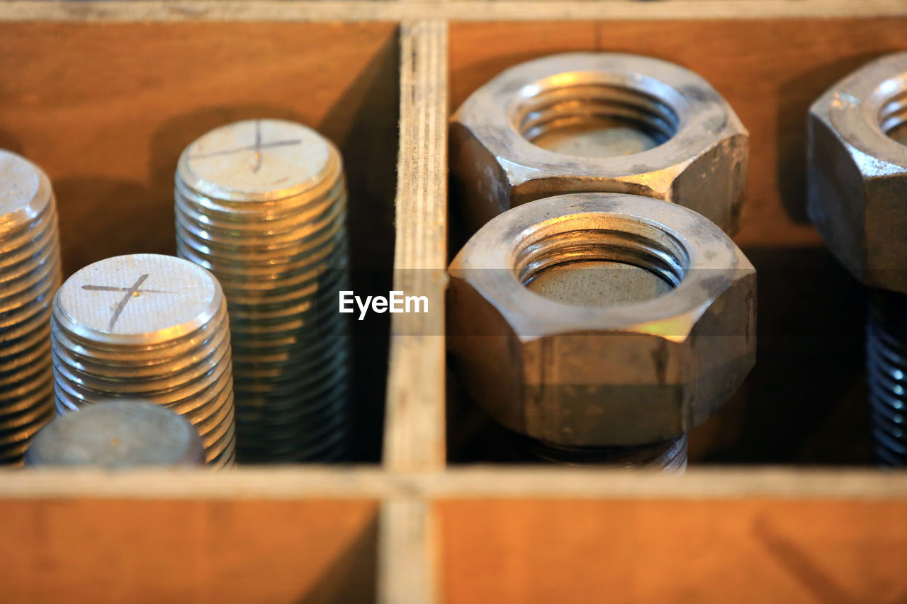 HIGH ANGLE VIEW OF COINS