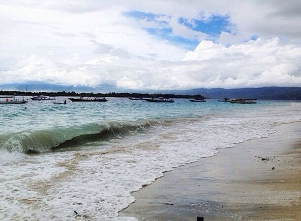 VIEW OF SEA AGAINST CLOUDY SKY