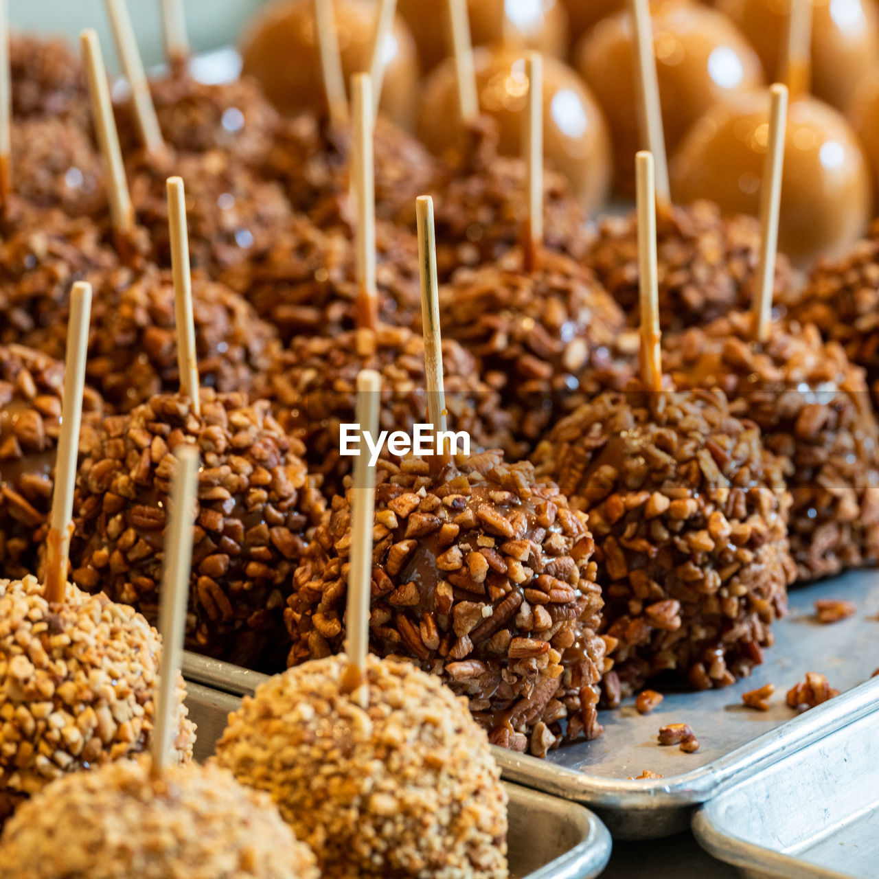 Nut covered candy apples