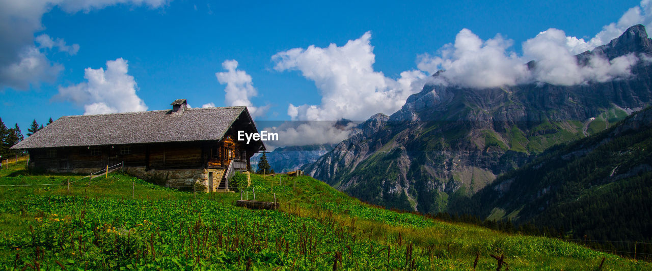 Les diablerets in lake of retaud in valais in swiss