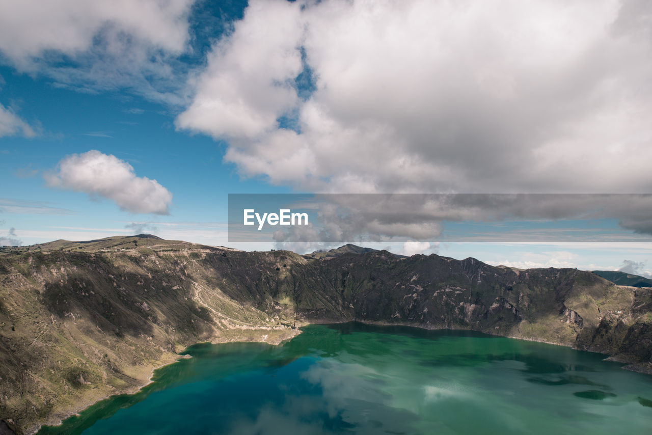 Panoramic view of mountains against sky