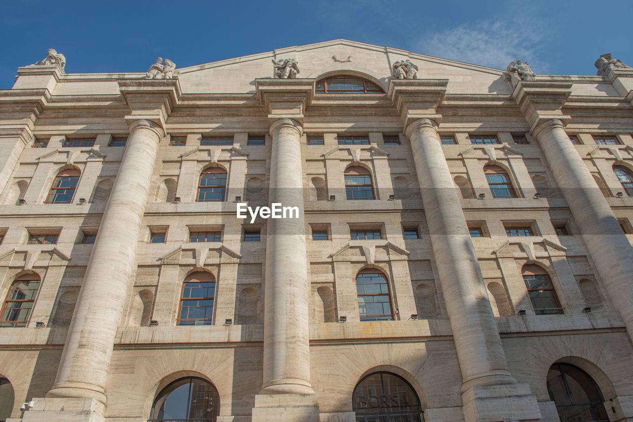 Low angle view of building against sky