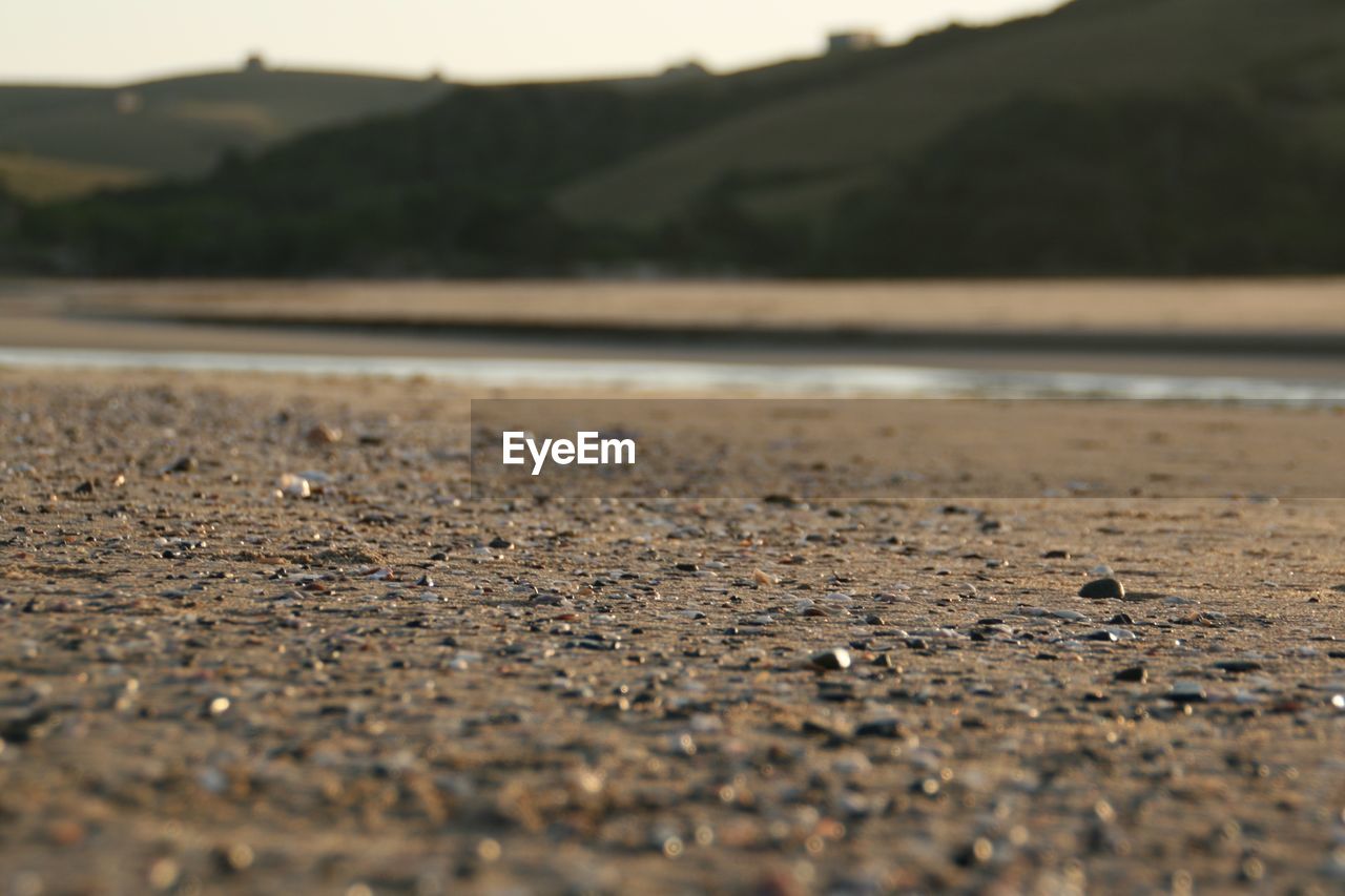 Surface level of beach