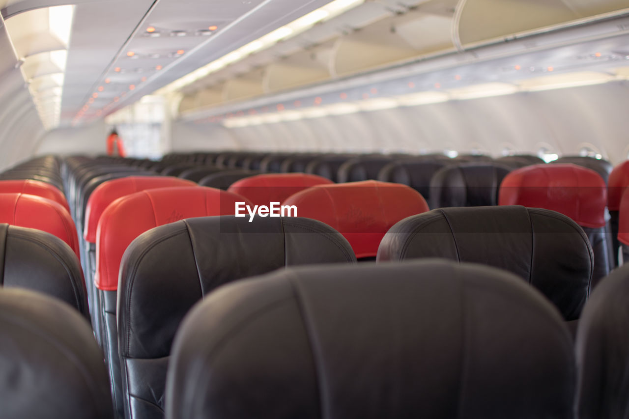 VIEW OF EMPTY SEATS IN BUS