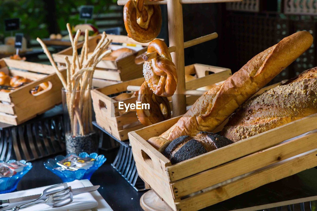 Close-up of food on table