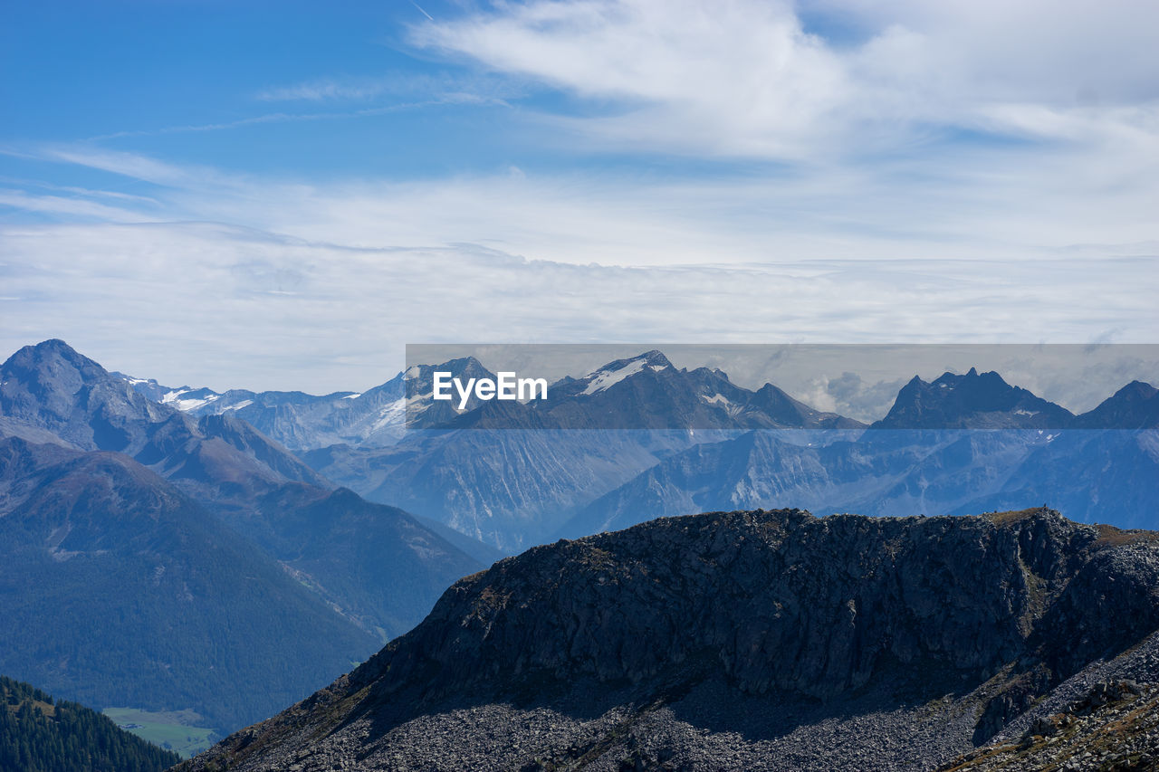 Mountain peaks in valle aurina - ahrntal - south tyrol - südtirol