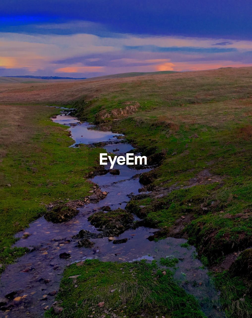 Scenic view of landscape against cloudy sky