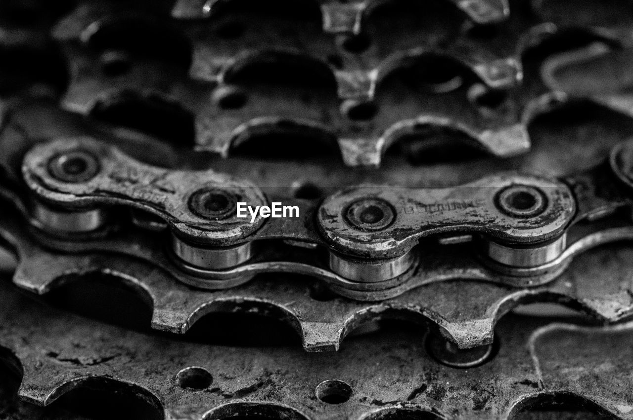 Close-up of bicycle chain