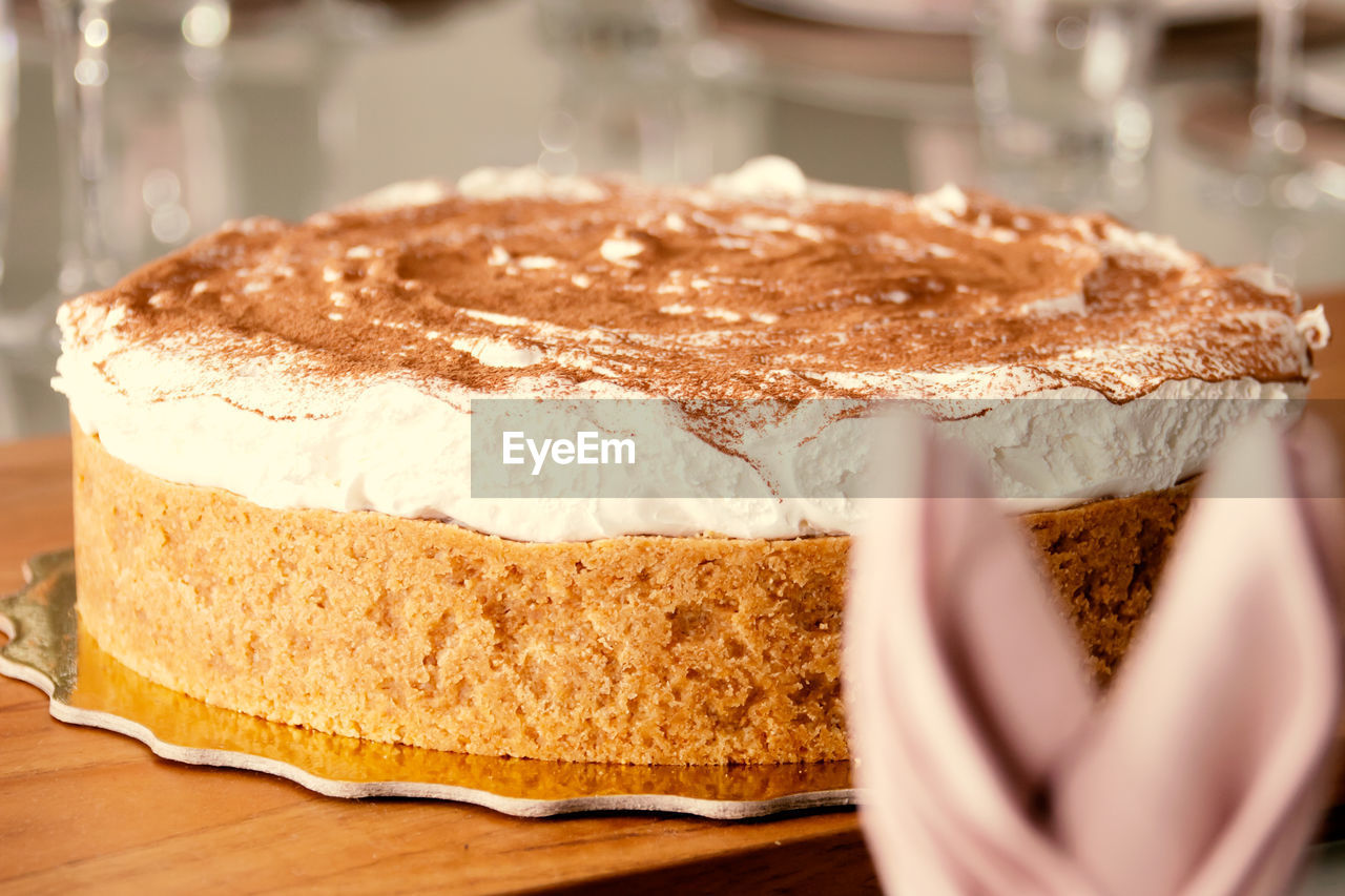 close-up of dessert in plate