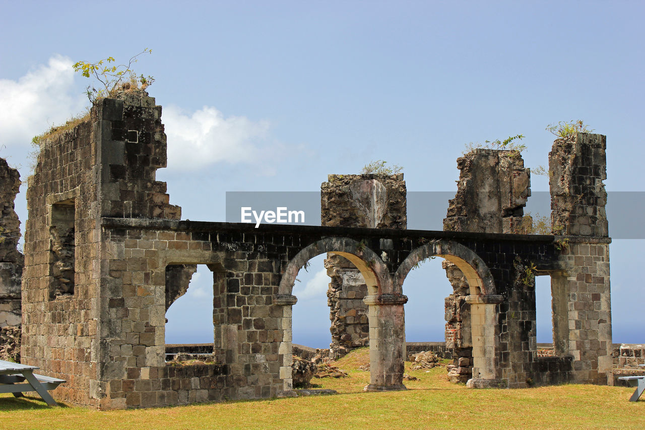 LOW ANGLE VIEW OF HISTORIC CASTLE AGAINST SKY