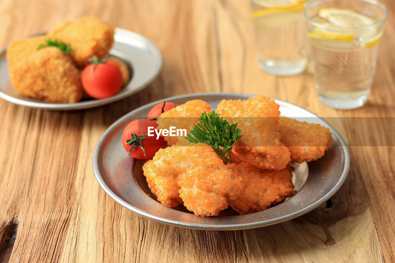 close-up of food on table