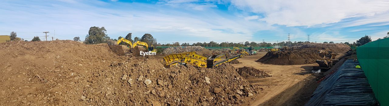 Construction site, concrete recycling, penrith, sydney, nsw, australia