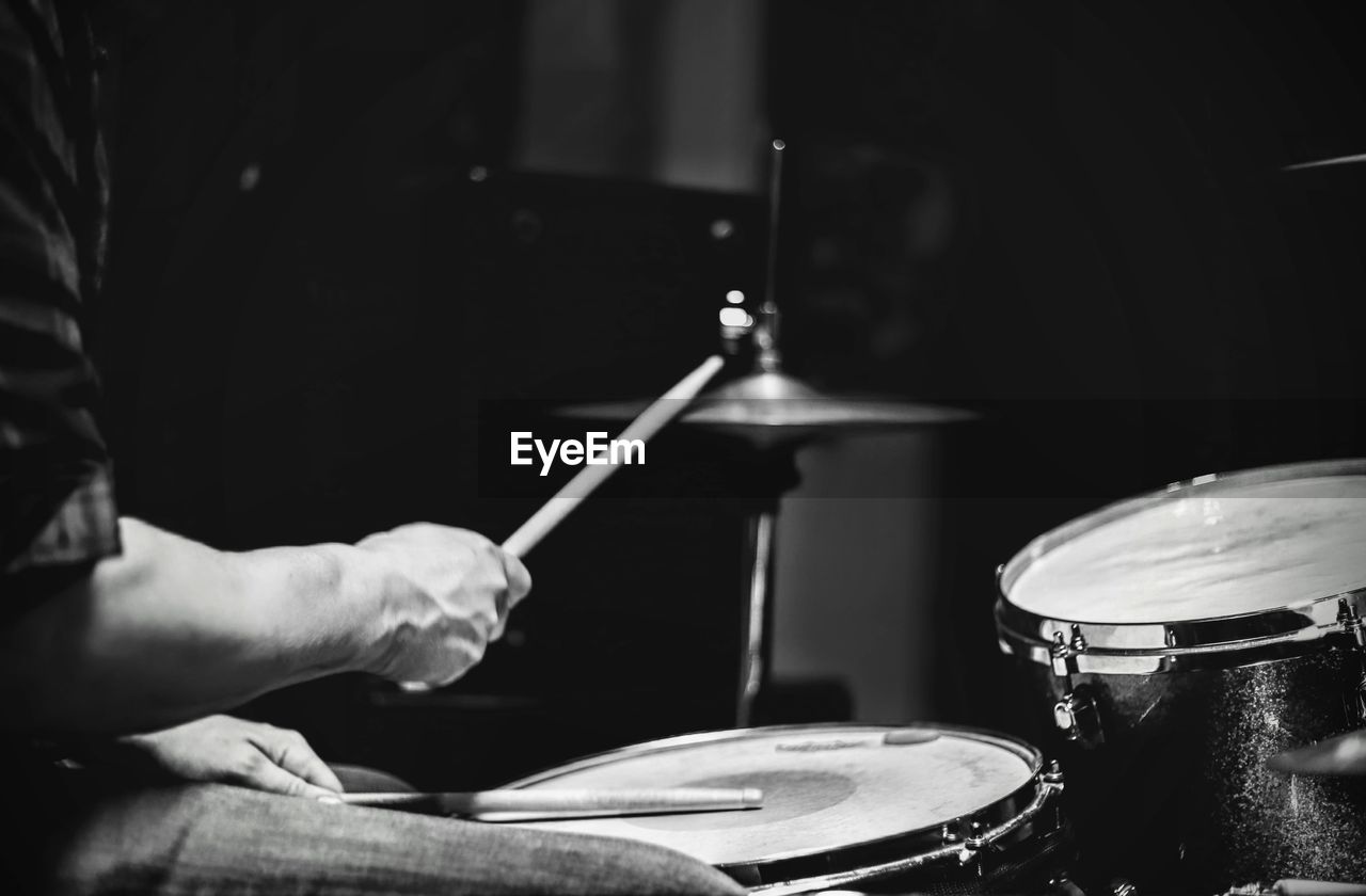 Man playing drums