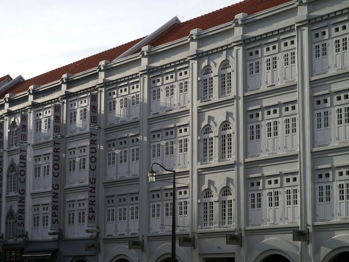 LOW ANGLE VIEW OF BUILDINGS IN CITY