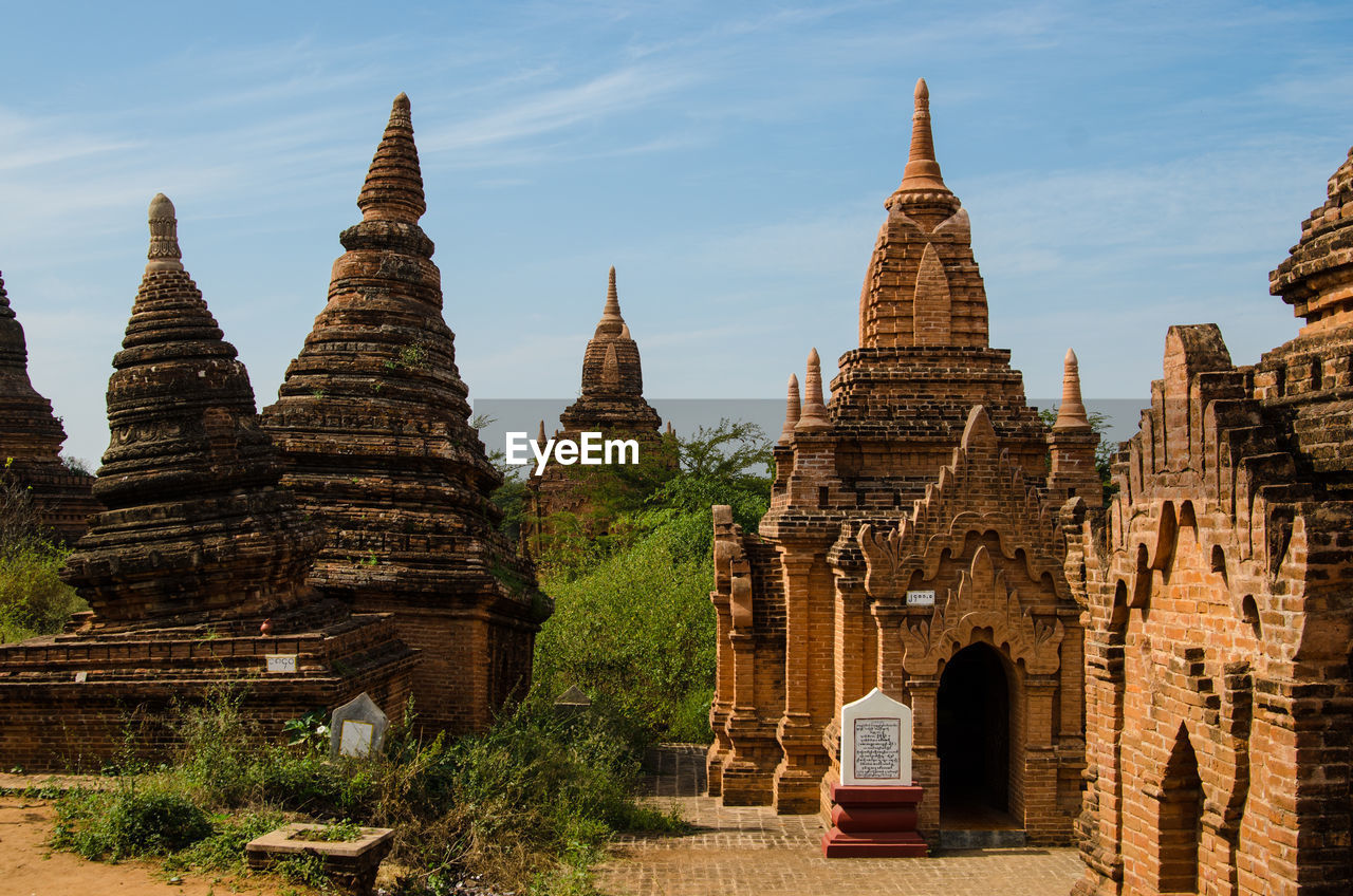 Historical temples against sky