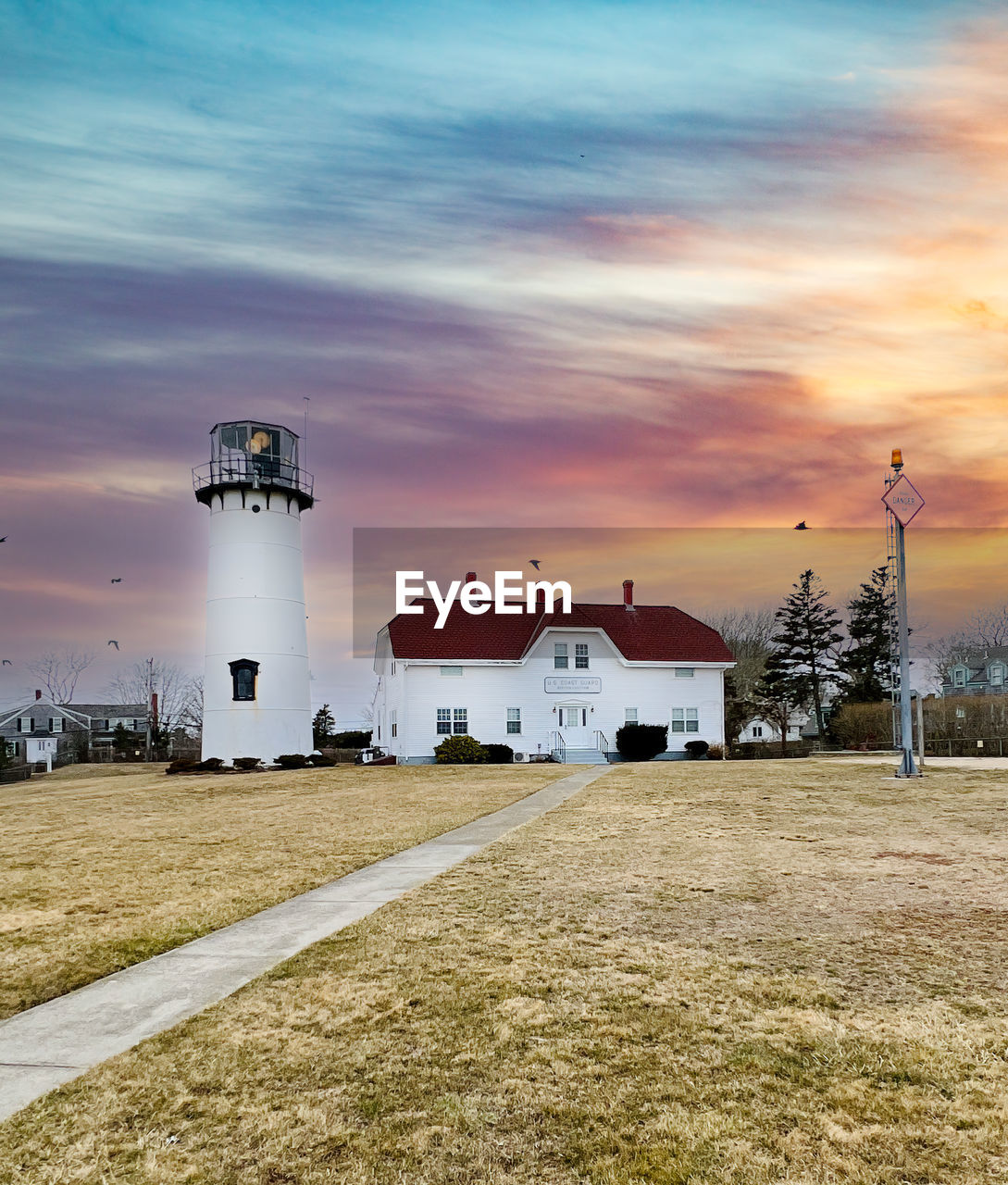 Sunset at chatham, cape cod lighthouse