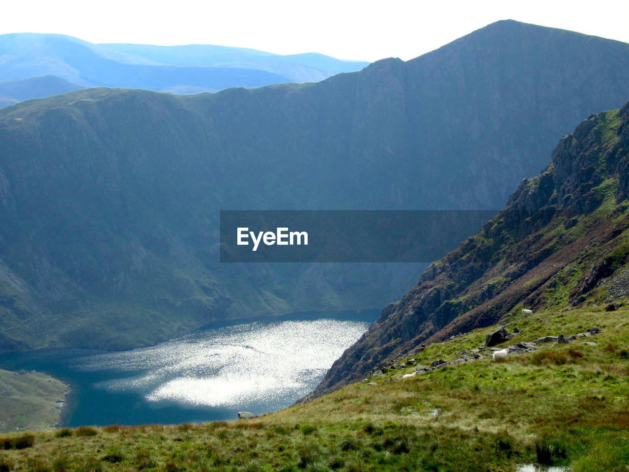 SCENIC VIEW OF SEA AGAINST MOUNTAINS